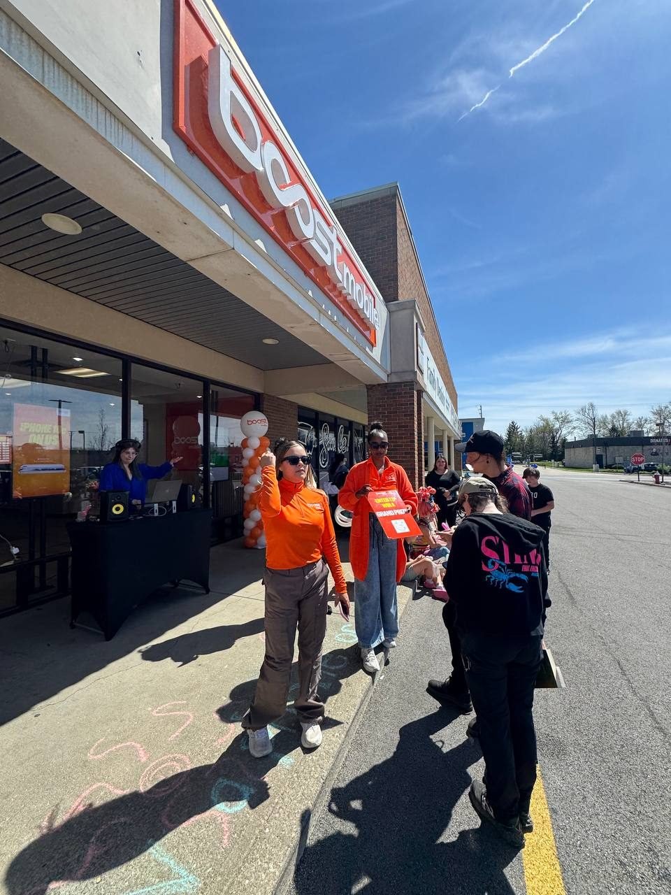 Customers lined up outside an RBFC store on opening day